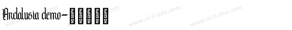 Andalusia demo字体转换